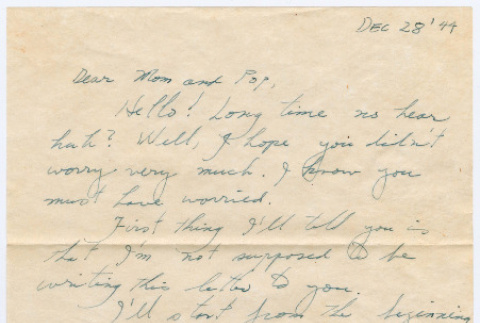 Letter from Tadashi Ishida to Mr. & Mrs. Y Ishida (ddr-densho-535-103)