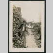 Boy in costume playing trumpet (behind) (ddr-densho-378-450)