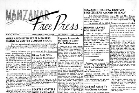 Manzanar Free Press Vol. 6 No. 107 (June 30, 1945) (ddr-densho-125-352)