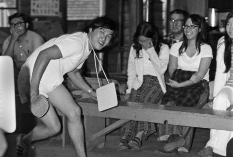 Butch Kinoshita in a  ping pong skit (ddr-densho-336-525)