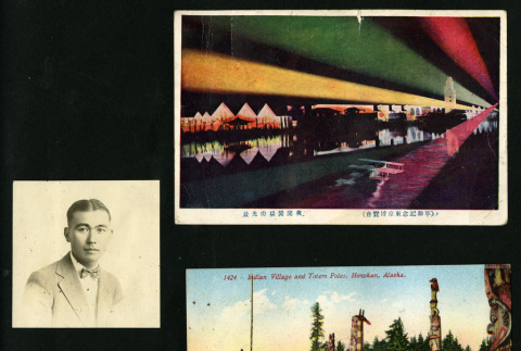 Japanese man and postcards (ddr-csujad-25-51)
