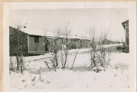 Amache barracks in the snow (ddr-densho-329-1299)