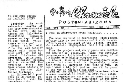 Poston Chronicle Vol. XVI No. 4 (October 13, 1943) (ddr-densho-145-421)