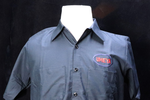 Umeya Inc button-up shirt-black (ddr-densho-499-165)