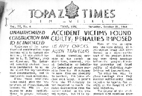 Topaz Times Vol. IX No. 6 (October 21, 1944) (ddr-densho-142-350)