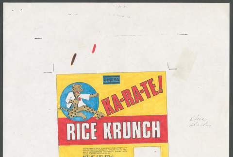 Ka-Ra-Te Rice Krunch mock up label (ddr-densho-499-125)