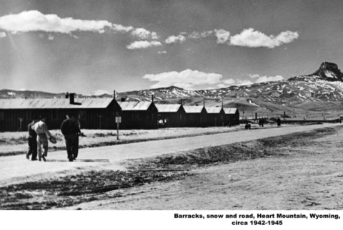 Barracks with Heart Mountain in background (ddr-ajah-6-680)