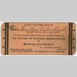 Classroom Admission Ticket, Boston University (ddr-densho-355-160)