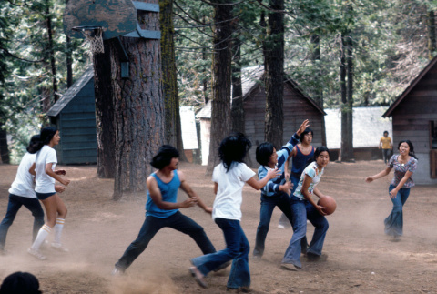 Campers playing basketball (ddr-densho-336-327)