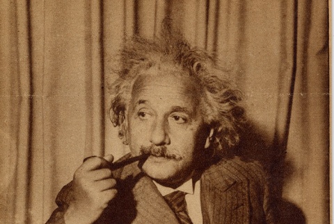 Newspaper clipping regarding Albert Einstein (ddr-njpa-1-283)