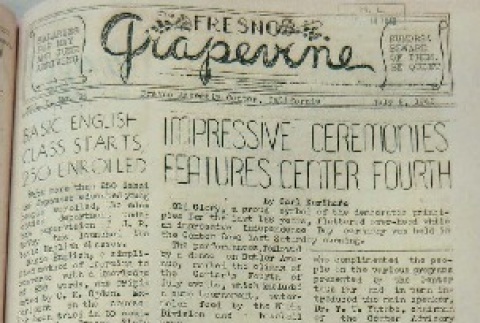 Fresno Grapevine Vol. I No. 14 (July 8, 1942) (ddr-densho-190-14)