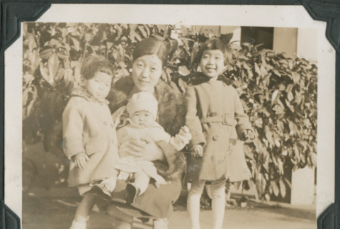 Iku Takahashi and three children (ddr-densho-355-445)