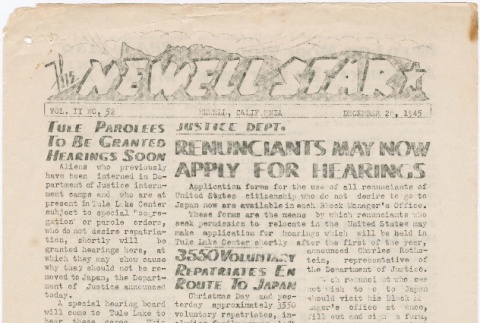 The Newell Star, Vol. II, No. 52 (December 28, 1945) (ddr-densho-284-110)