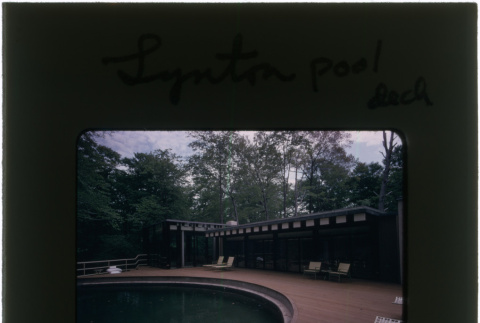 Deck and pool at the Lynton project (ddr-densho-377-1188)