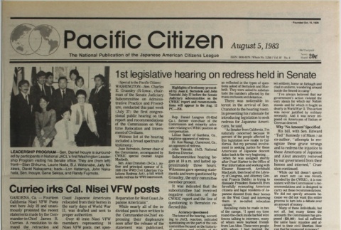 Pacific Citizen, Whole No. 2,250, Vol. 97, No. 6 (August 5, 1983) (ddr-pc-55-30)