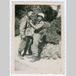 Two soldiers standing on garden path (ddr-densho-368-203)