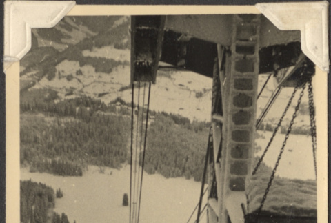 View of cable car line down mountain (ddr-densho-466-808)