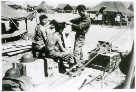 Outdoor haircuts (ddr-densho-1007-783)
