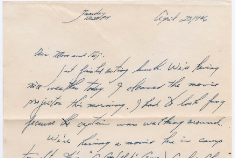 Letter from Tadashi Ishida to Mr. & Mrs. Y Ishida (ddr-densho-535-353)