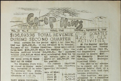 Co-Op News, Vol II. No. 3 (September 9, 1943) (ddr-densho-288-13)