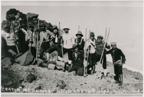 A group of men with walking sticks (ddr-densho-353-400)