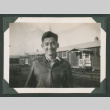 Man outside barrack (ddr-densho-471-67)