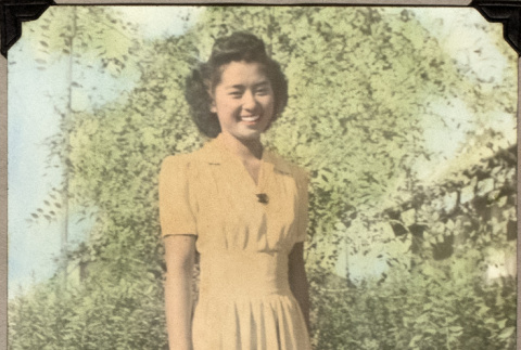 Woman in yellow dress (ddr-densho-587-72)