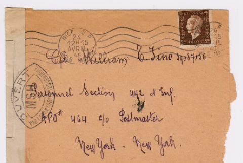 Envelope Addressed to Bill (ddr-densho-368-799)