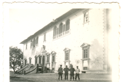 Soldiers in front of large building (ddr-densho-368-64)