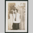 woman next to fence (ddr-densho-378-778)