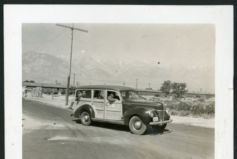 Photograph of a departure by WRA escort en route to Reno (ddr-csujad-47-7)