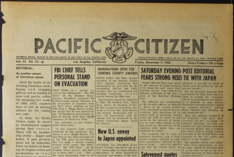Pacific Citizen, Vol. 43, No. 23 (December 7, 1956) (ddr-pc-28-49)