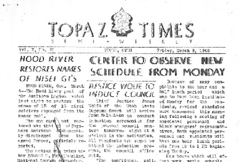 Topaz Times Vol. X No. 20 (March 9, 1945) (ddr-densho-142-388)
