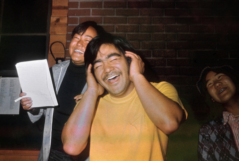 Robert Hanashiro and Ann Shimakawa during skit night (ddr-densho-336-741)