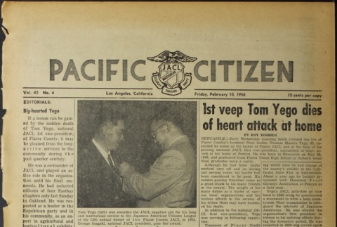 Pacific Citizen, Vol. 42, No. 6 (Febuary 10, 1956) (ddr-pc-28-6)