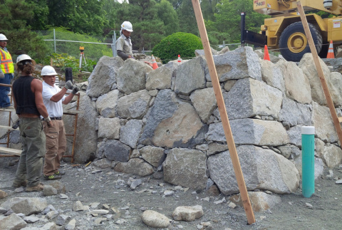 Ishigaki construction workshop building wall at Kubota Terrace (ddr-densho-354-2280)