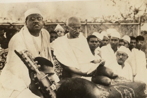Gandhi speaking at the opening ceremony for the All India Museum of Agriculture and Industry (ddr-njpa-1-445)