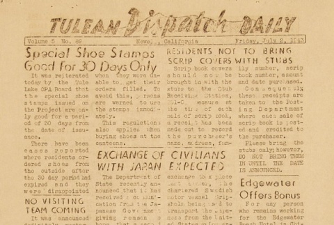 Tulean Dispatch Vol. 5 No. 89 (July 2, 1943) (ddr-densho-65-242)