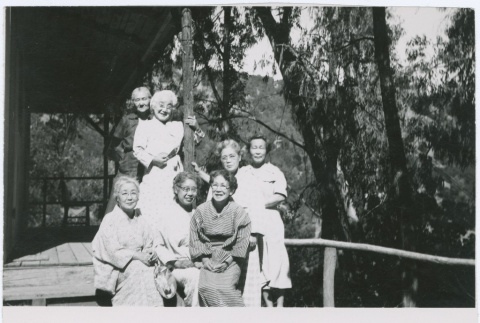 A group of women at Gilroy Hot Springs (ddr-densho-338-6)
