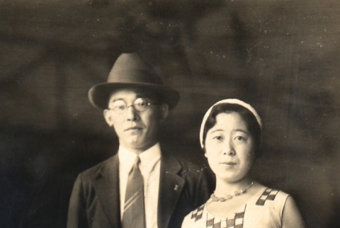 Man and woman posing for a photograph (ddr-njpa-4-2623)