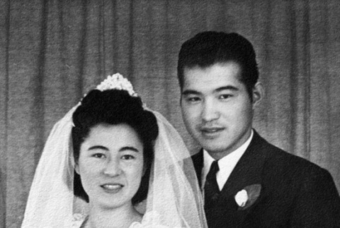 Wedding portrait of Tomoe Otsu and Susumu Tomine (ddr-ajah-6-943)