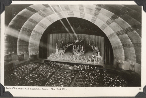 Postcard of performance at Radio City Music Hall (ddr-densho-466-196)