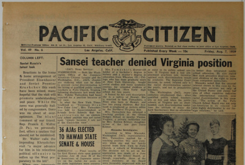 Pacific Citizen, Vol. 49, No. 6 (August 7, 1959) (ddr-pc-31-32)