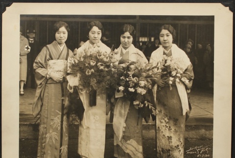 Four women in kimono (ddr-densho-259-300)