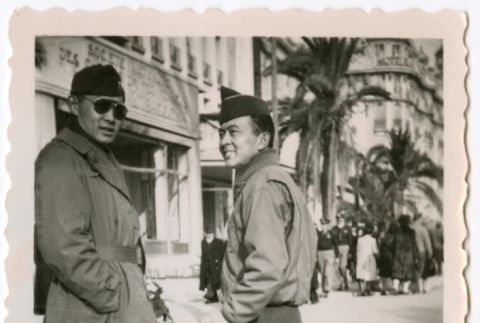 Two Soldiers in Street (ddr-densho-368-587)