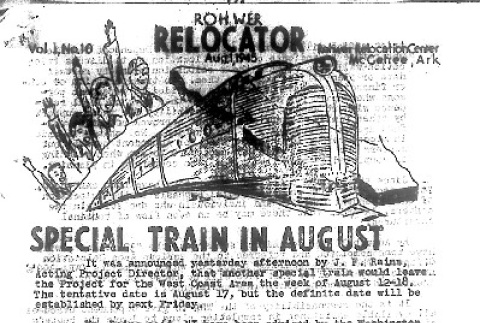 Rohwer Relocator Vol. I No. 10 (August 1, 1945) (ddr-densho-143-290)