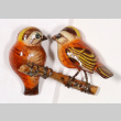 Carved pin of two birds (ddr-densho-475-156)