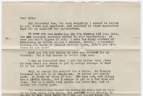 Letter to Kaneji Domoto from Howard Tocaben (ddr-densho-329-393)