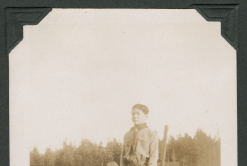 Photo of Tsutomu Fukuyama in a Boy Scout uniform (ddr-densho-483-280)