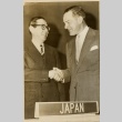 Dr. Koto Matsudaria and Henry Cabot Lodge shaking hands (ddr-njpa-1-825)